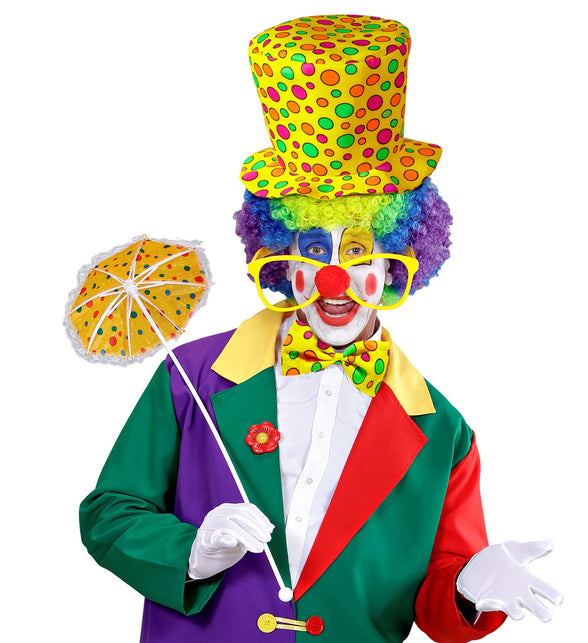 Widmann SRL Clowns hoed met strik geel