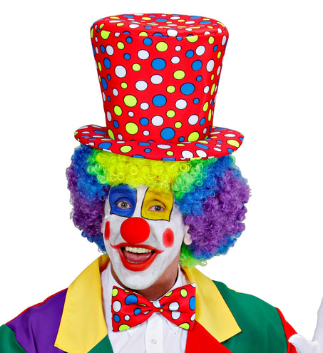 Widmann SRL Clowns hoed met strik rood