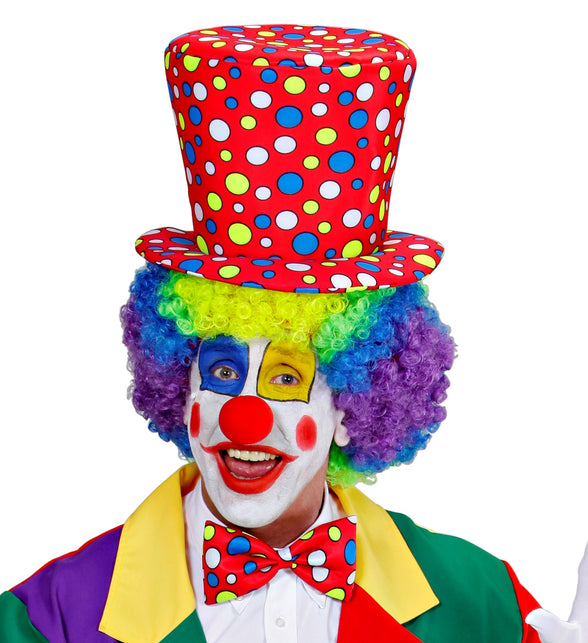 Widmann SRL Clowns hoed met strik rood