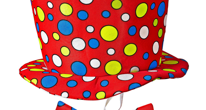 Widmann SRL Clowns hoed met strik rood kinderen