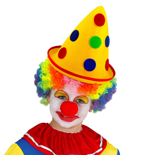 Widmann SRL Clownshoed geel met stippen