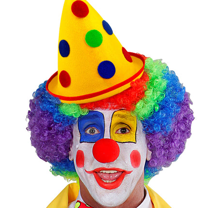 Widmann SRL Clownshoed geel met stippen