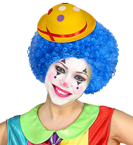 Widmann SRL Clownspruik krulletjes blauw