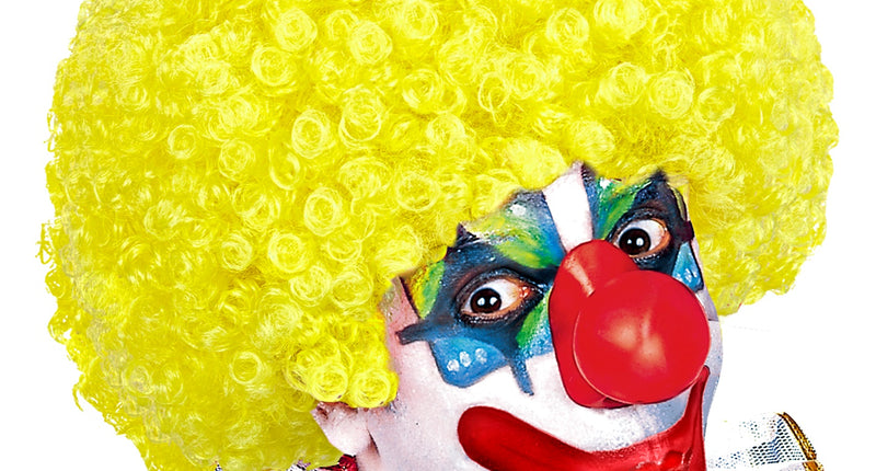 Widmann SRL Clownspruik krulletjes geel
