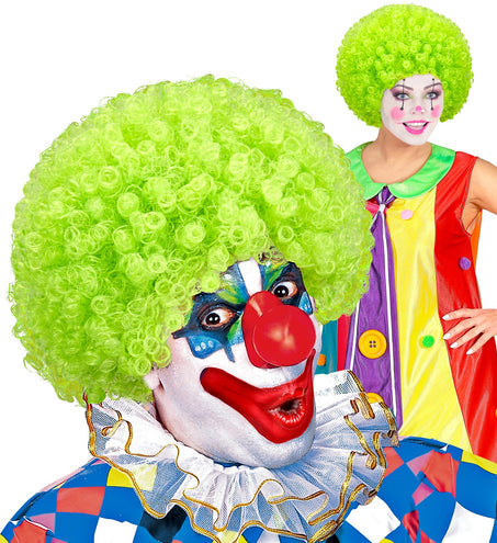 Widmann SRL Clownspruik krulletjes groen