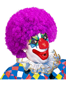 Widmann SRL Clownspruik krulletjes paars