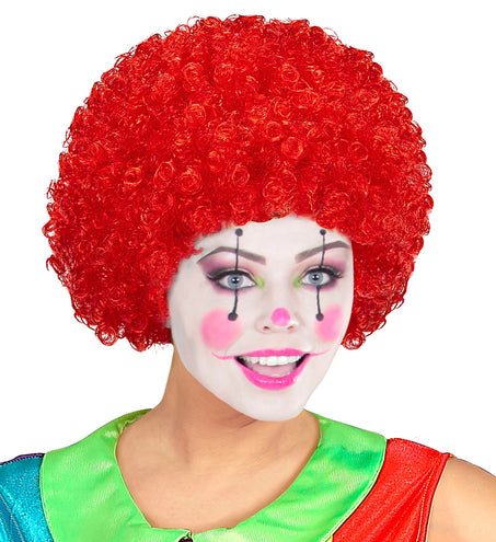 Widmann SRL Clownspruik krulletjes rood