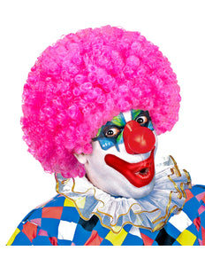 Widmann SRL Clownspruik krulletjes roze