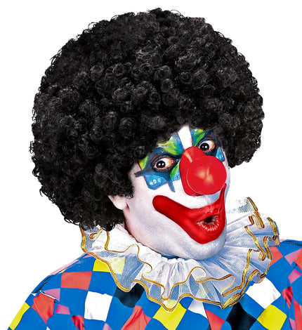 Widmann SRL Clownspruik krulletjes zwart