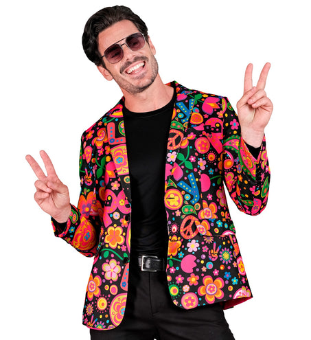 Widmann SRL Colbert neon hippie peace