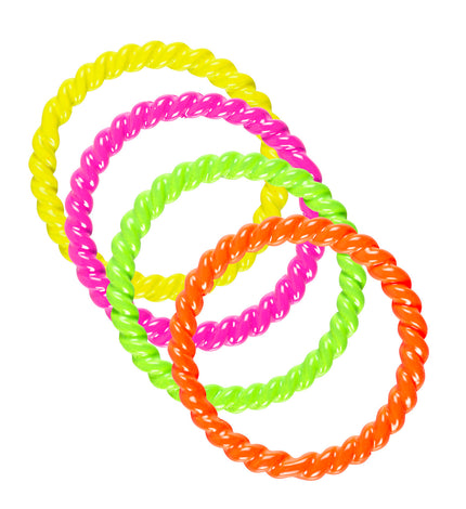 Widmann SRL Coole neon ringen set in vier kleuren