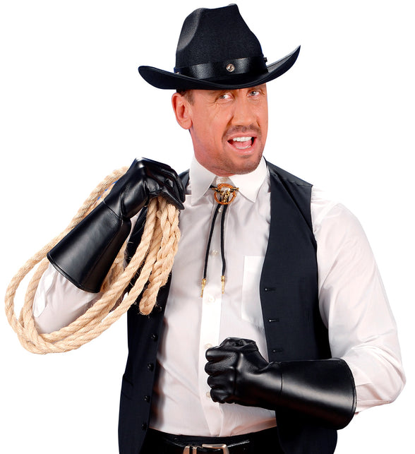 Widmann SRL Cowboy handschoenen lederlook zwart