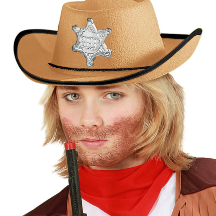 Widmann SRL Cowboy hoed kinderen lichtbruin