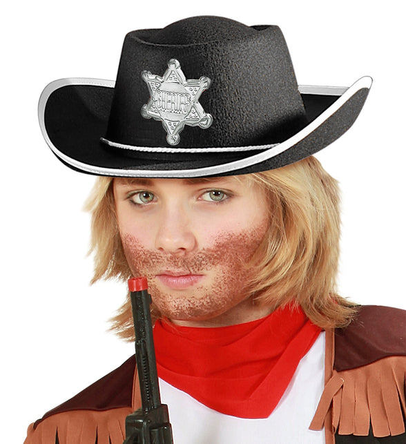 Widmann SRL Cowboy hoed kinderen zwart