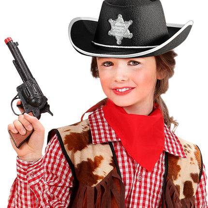 Widmann SRL Cowboy hoed kinderen zwart