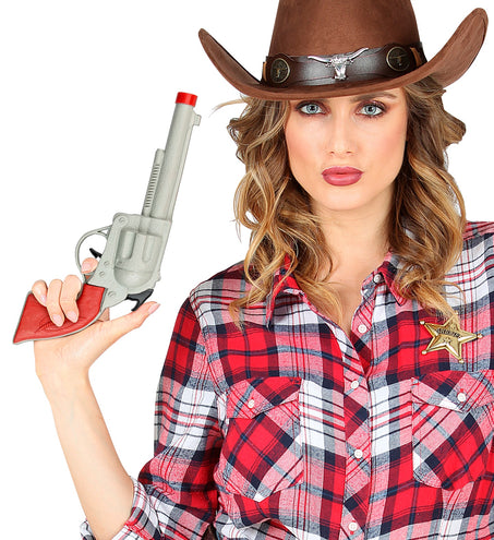 Widmann SRL Cowboy pistool zilver plastic