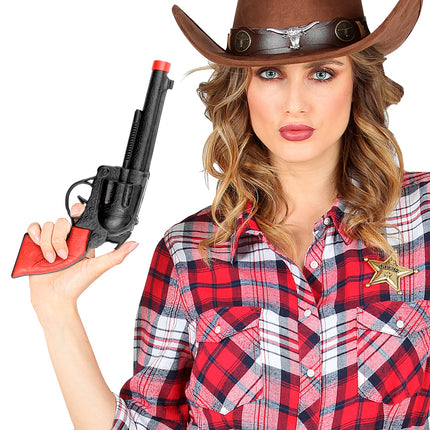 Widmann SRL Cowboy pistool zwart plastic