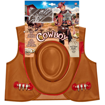 Widmann SRL Cowboy verkleedset kind bruin