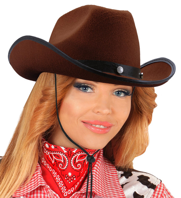 Widmann SRL Cowboyhoed bruin met studs