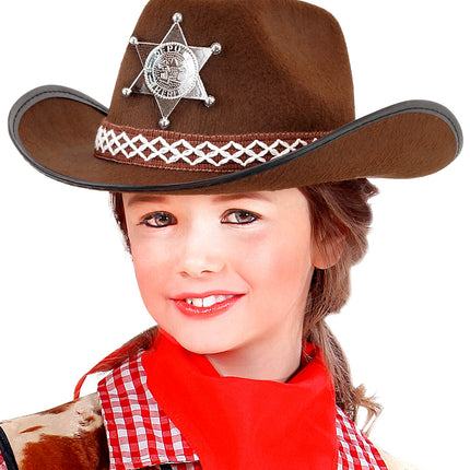 Widmann SRL Cowboyhoed bruin sheriff kind