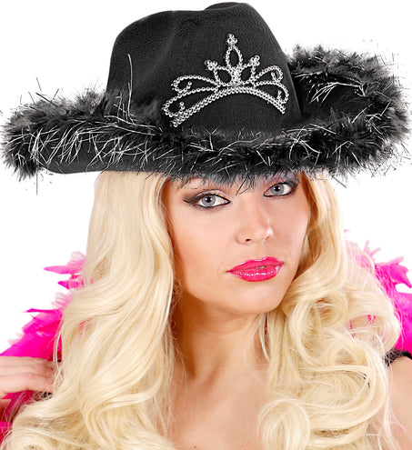 Widmann SRL Cowboyhoed Daisy met tiara zwart