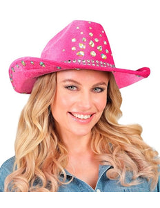 Widmann SRL Cowboyhoed roze met diamanten Daan