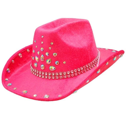 Widmann SRL Cowboyhoed roze met diamanten Daan