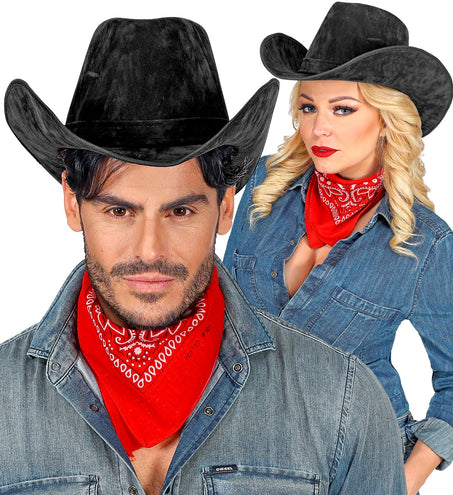 Widmann SRL Cowboyhoed suede look in de kleur zwart