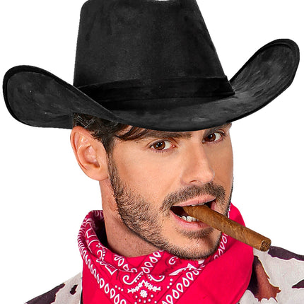 Widmann SRL Cowboyhoed suede zwart Texaans