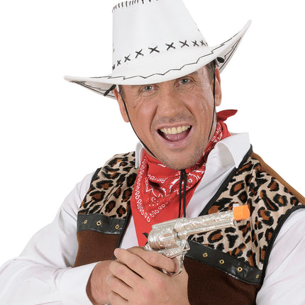 Widmann SRL cowboyhoed wit met decoratie