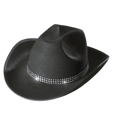 Widmann SRL Cowboyhoed zwart met strass band