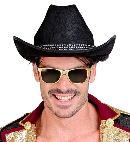 Widmann SRL Cowboyhoed zwart met strass band