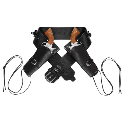 Widmann SRL Cowboyholster dubbel met riem zwart