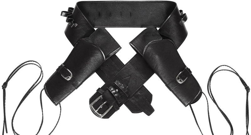 Widmann SRL Cowboyholster dubbel met riem zwart