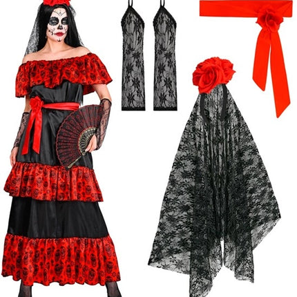 Widmann SRL Dag van de doden dame kostuum Luuk