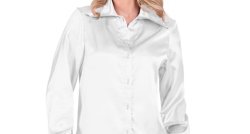 Widmann SRL Dames jaren 70 disco blouse wit