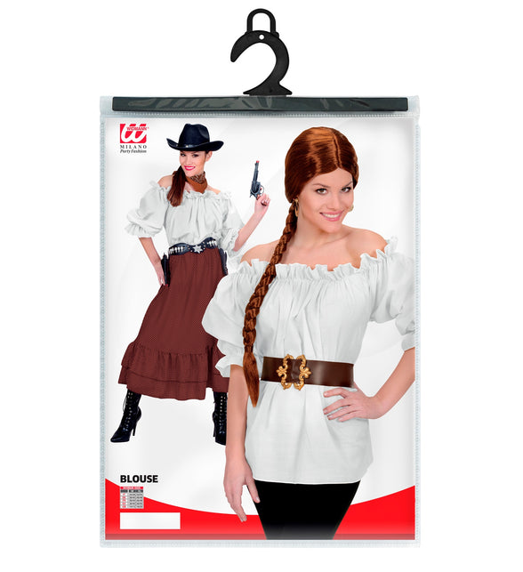 Widmann SRL Dames piraten blouse wit
