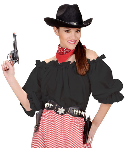 Widmann SRL Dames piraten blouse zwart