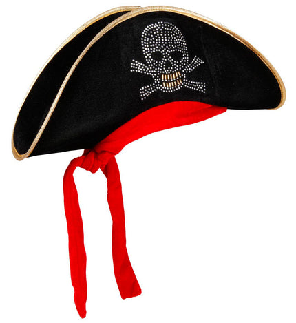 Widmann SRL Dames piratenhoed met bespijkerde schedel en bandana