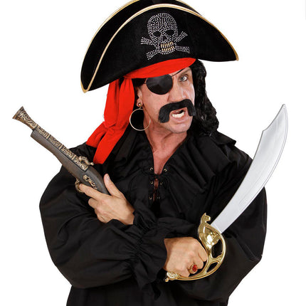 Widmann SRL Dames piratenhoed met bespijkerde schedel en bandana