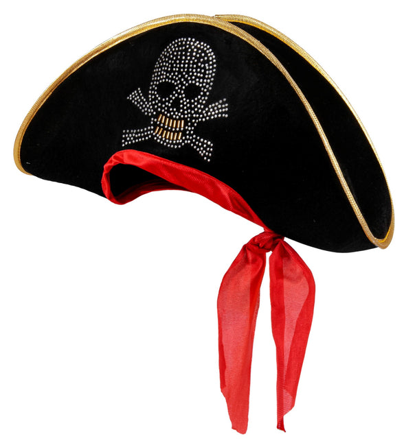Widmann SRL Dames piratenhoed met bespijkerde schedel en bandana