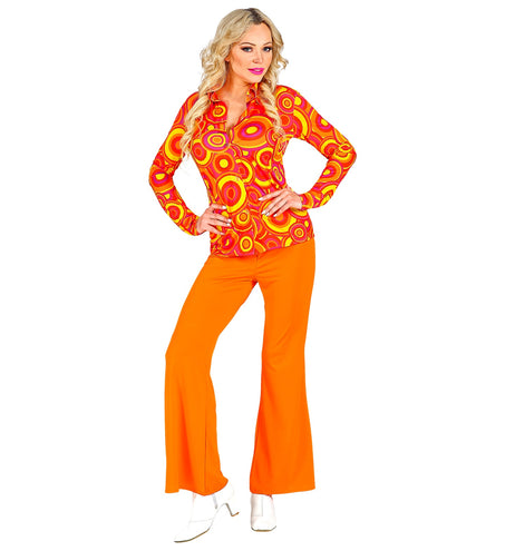 Widmann SRL Damesshirt jaren 70 oranje/geel