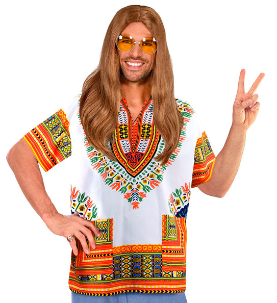 Widmann SRL Dashiki shirt Jimmy wit oranje