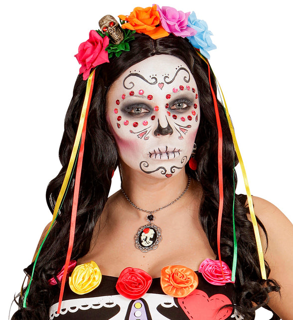 Widmann SRL Day of the dead diadeem met roosjes