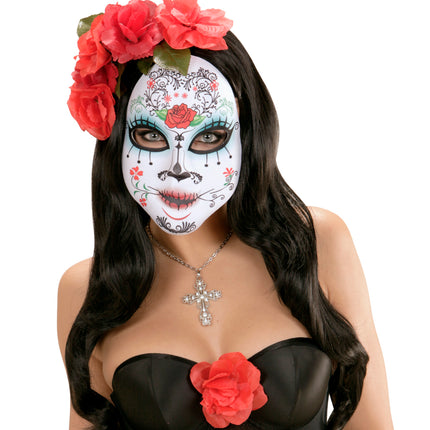 Widmann SRL Day of the dead masker met rozen