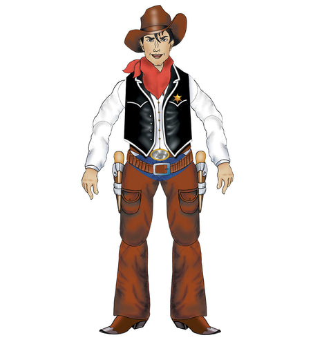 Widmann SRL Decoratieve cowboy 153cm