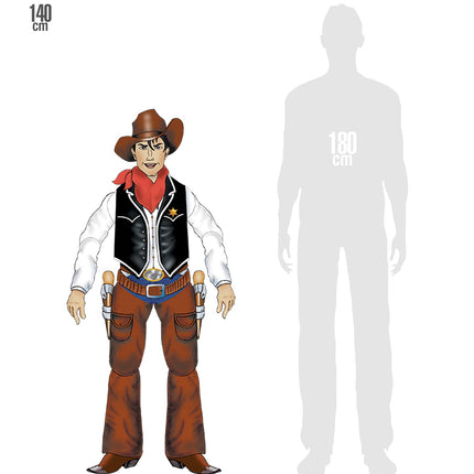 Widmann SRL Decoratieve cowboy 153cm