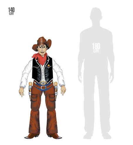 Widmann SRL Decoratieve cowboy 153cm
