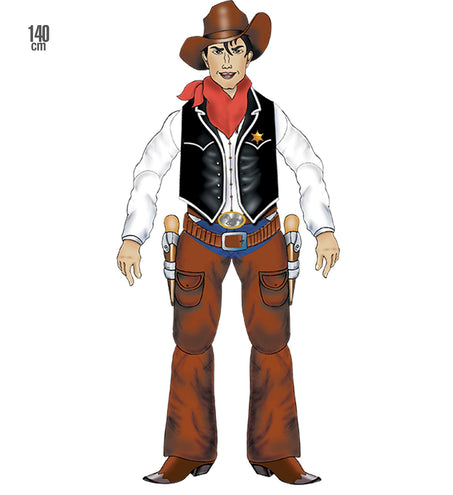 Widmann SRL Decoratieve cowboy 153cm