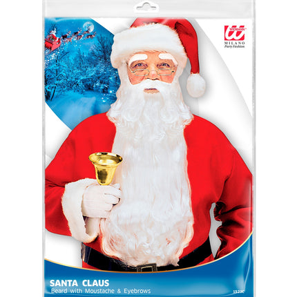 Widmann SRL Deluxe kerstman baard met snor